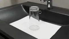 Perché alcune persone mettono un foglio di carta e un bicchiere nel lavandino prima di uscire di casa per molto tempo?